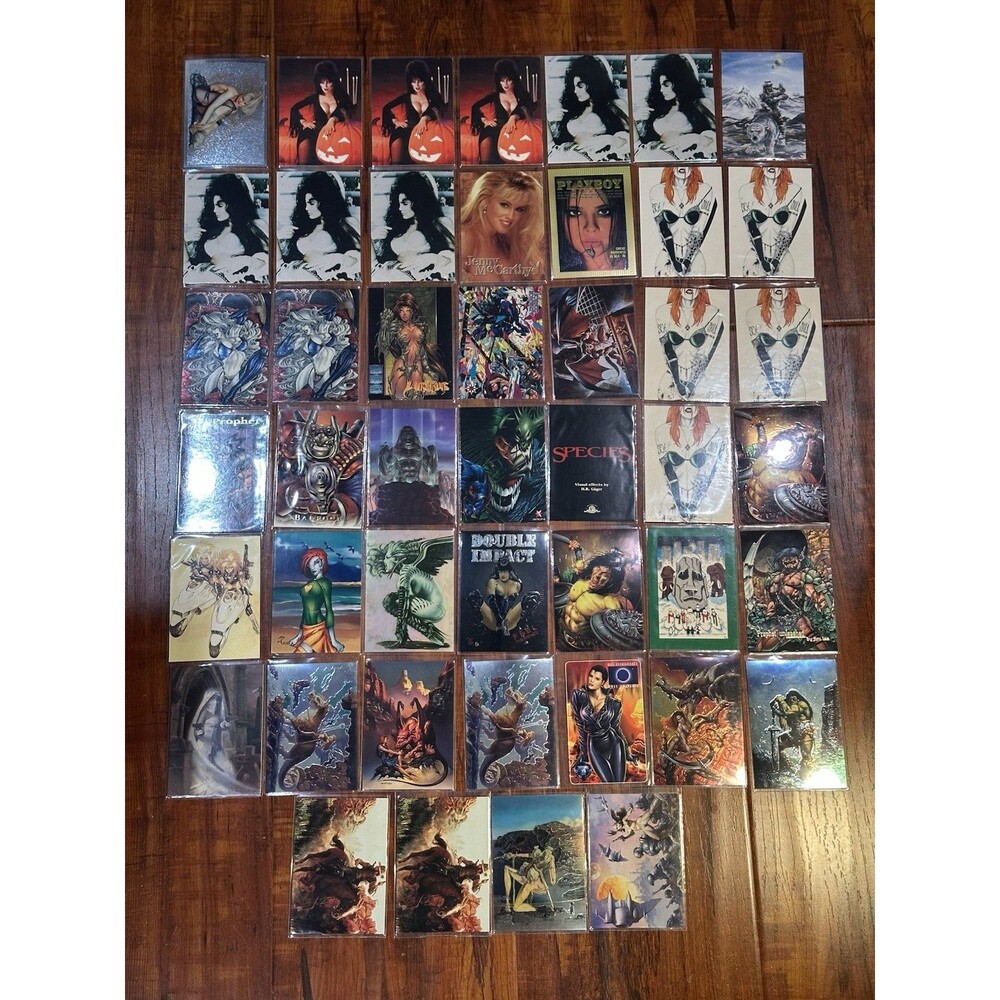 Lot of (46) Non-Sport Trading Promo Cards - Comics, Elvira, Fantasy & Adult Art